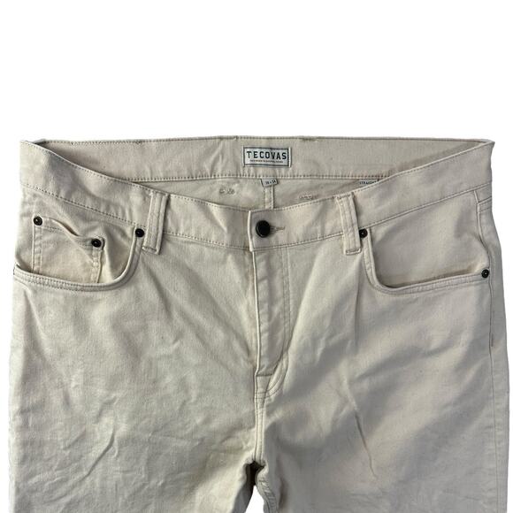 Tecovas Men's Straight Jeans in Cream - Picture 3 of 8